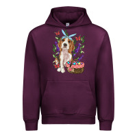 Mauve Wine Easter Beagle Urban Hoodie - RanaPortraitStore