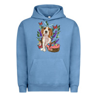 Pigment Pebble Blue Easter Beagle Urban Hoodie - RanaPortraitStore
