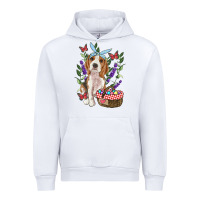 White Easter Beagle Urban Hoodie - RanaPortraitStore