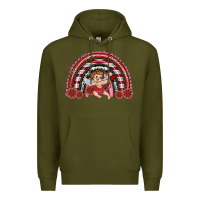 Army Green valentine's day cupid rainbow Premium Hoodie - RanaPortraitStore
