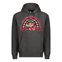 Charcoal Heather valentine's day cupid rainbow Premium Hoodie - RanaPortraitStore