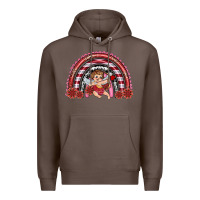 Coffee valentine's day cupid rainbow Premium Hoodie - RanaPortraitStore