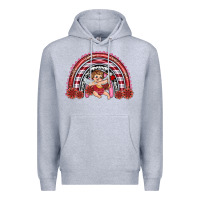 Heather Grey valentine's day cupid rainbow Premium Hoodie - RanaPortraitStore