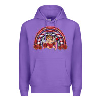 Purple valentine's day cupid rainbow Premium Hoodie - RanaPortraitStore