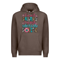 Coffee i m not snarky i m just selectively polite Premium Hoodie - Zillion Design Studio