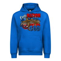 Cobalt one nation under god Urban Hoodie - Zillion Design Studio