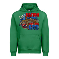 Emerald one nation under god Urban Hoodie - Zillion Design Studio