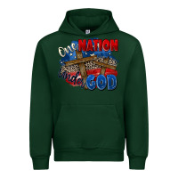 Forest Green one nation under god Urban Hoodie - Zillion Design Studio
