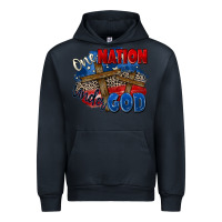 Navy one nation under god Urban Hoodie - Zillion Design Studio