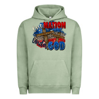 Pigment Oil Green one nation under god Urban Hoodie - Zillion Design Studio