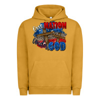 Pigment Peanut Butter one nation under god Urban Hoodie - Zillion Design Studio