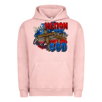 Pigment Salmon one nation under god Urban Hoodie - Zillion Design Studio