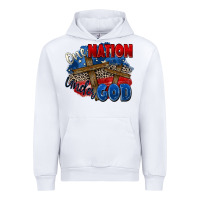 White one nation under god Urban Hoodie - Zillion Design Studio