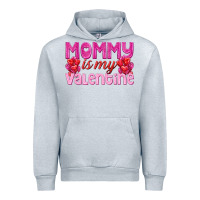 Heather Grey mommy is valentine Urban Hoodie - texasbilliewilder