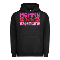 Pigment Black mommy is valentine Urban Hoodie - texasbilliewilder