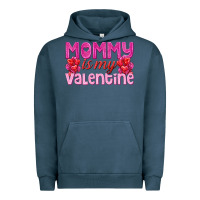 Pigment Midnight Navy mommy is valentine Urban Hoodie - texasbilliewilder
