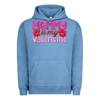 Pigment Pebble Blue mommy is valentine Urban Hoodie - texasbilliewilder