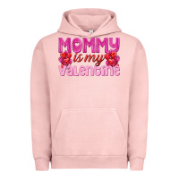 Pigment Salmon mommy is valentine Urban Hoodie - texasbilliewilder