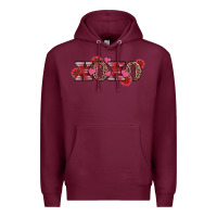 Burgundy valentine's day xoxo sunflower heart Premium Hoodie - RanaPortraitStore