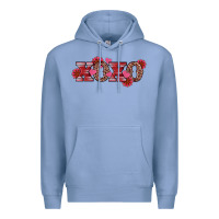 Colony Blue valentine's day xoxo sunflower heart Premium Hoodie - RanaPortraitStore
