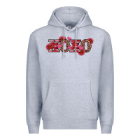 Heather Grey valentine's day xoxo sunflower heart Premium Hoodie - RanaPortraitStore