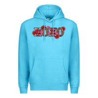 Ocean Blue valentine's day xoxo sunflower heart Premium Hoodie - RanaPortraitStore