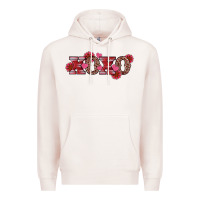 Pale Pink valentine's day xoxo sunflower heart Premium Hoodie - RanaPortraitStore