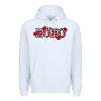 White valentine's day xoxo sunflower heart Premium Hoodie - RanaPortraitStore