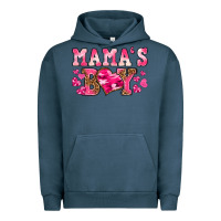 Pigment Midnight Navy valentines day mamas boy Urban Hoodie - texasbilliewilder