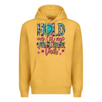 Mustard hold on let me overthink this Premium Hoodie - Zillion Design Studio