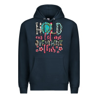 Navy hold on let me overthink this Premium Hoodie - Zillion Design Studio