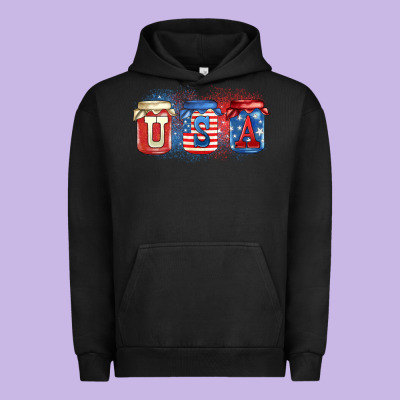 Usa Mason Jars Urban Hoodie Designed By Zillion Design Studio