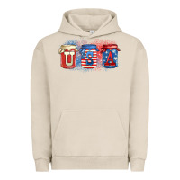 Pigment French Oak usa mason jars Urban Hoodie - Zillion Design Studio