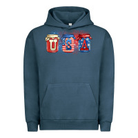Pigment Midnight Navy usa mason jars Urban Hoodie - Zillion Design Studio