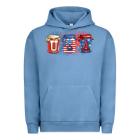 Pigment Pebble Blue usa mason jars Urban Hoodie - Zillion Design Studio