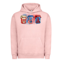 Pigment Salmon usa mason jars Urban Hoodie - Zillion Design Studio
