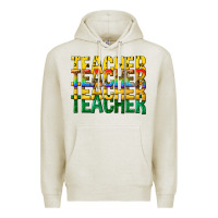 Oatmeal Heather teacher teacher teacher Premium Hoodie - texasbilliewilder