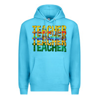 Ocean Blue teacher teacher teacher Premium Hoodie - texasbilliewilder