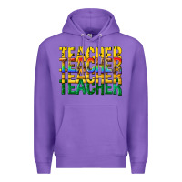 Purple teacher teacher teacher Premium Hoodie - texasbilliewilder