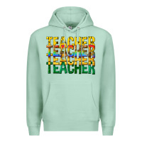 Seafoam teacher teacher teacher Premium Hoodie - texasbilliewilder