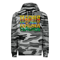 Slate Camo teacher teacher teacher Premium Hoodie - texasbilliewilder