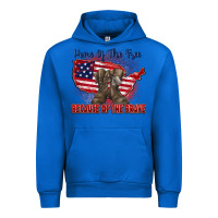 Cobalt home of the free because of the brave Urban Hoodie - Zillion Design Studio