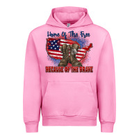 Fuchsia Pink home of the free because of the brave Urban Hoodie - Zillion Design Studio