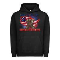 Pigment Black home of the free because of the brave Urban Hoodie - Zillion Design Studio
