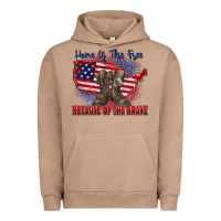 Pigment Burro home of the free because of the brave Urban Hoodie - Zillion Design Studio