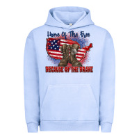 Pigment Grape Ice home of the free because of the brave Urban Hoodie - Zillion Design Studio