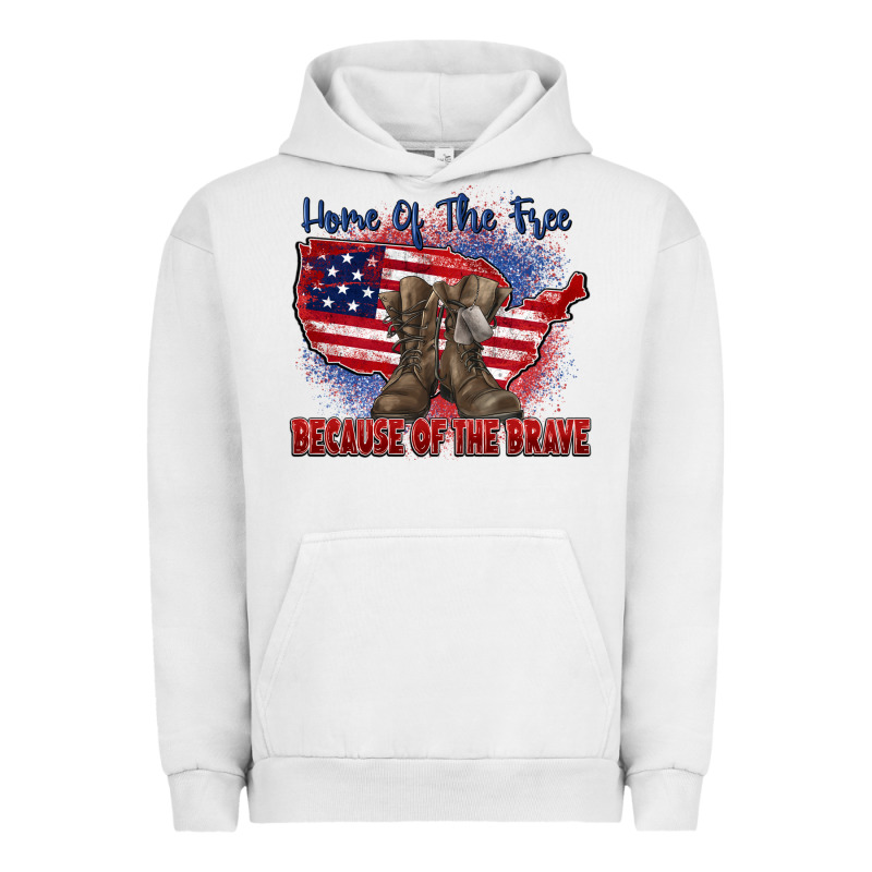 Home Of The Free Because Of The Brave Urban Hoodie by Zillion Design Studio | Teevron