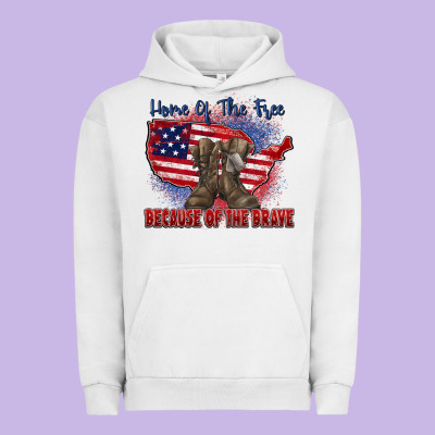 Home Of The Free Because Of The Brave Urban Hoodie Designed By Zillion Design Studio
