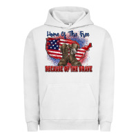 Pigment Lunar Rock home of the free because of the brave Urban Hoodie - Zillion Design Studio
