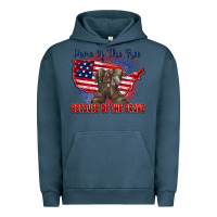 Pigment Midnight Navy home of the free because of the brave Urban Hoodie - Zillion Design Studio